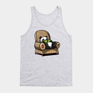 Panda Bear Book Reading Lover Tank Top